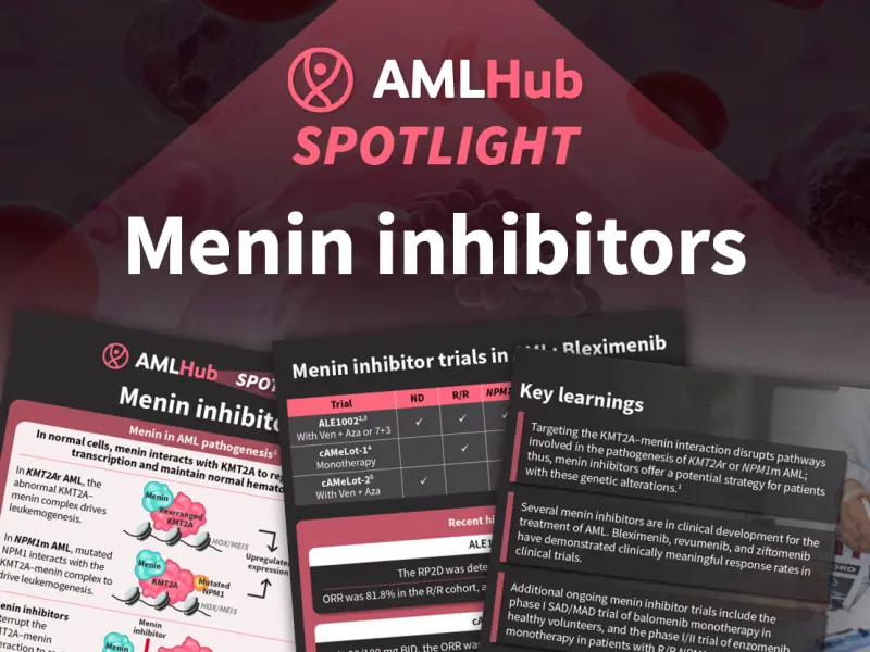 The role of menin in the pathogenesis of AML